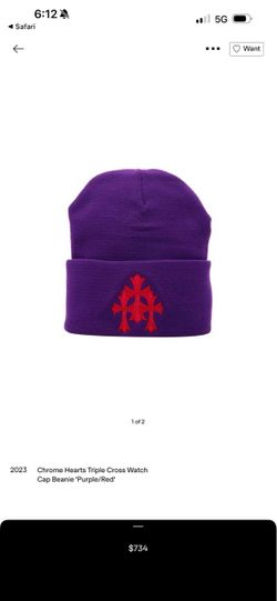 Chrome hearts triple cross beanie