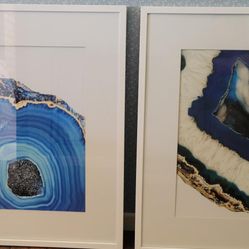 Z Gallerie framed Mediterranean Agate Art Prints  