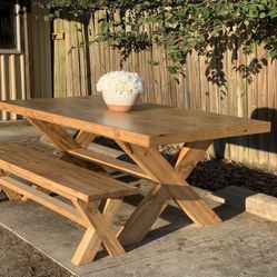 Custom Dining Table Farmhouse Country French Modern Rustic Solid Wood Set Restoration Hardware Insp Bench Hand Built Round Oval Counter Breakfast  