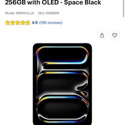  Apple - 11-inch iPad Pro M5 chip Wi-Fi 256GB with OLED - Space Black