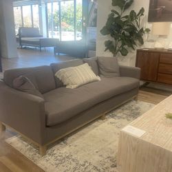 Grey Performance Sofa & Love Seat Model Display Markdown 