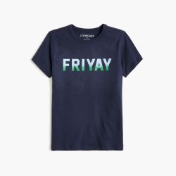 J.Crew Boys Graffic Tee. Celebrates FRIYAY!  XS 4/5