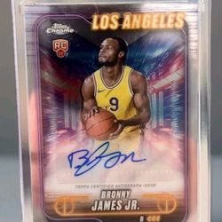 2024-25 Topps Chrome - Certified Rookie Autographs Bronny James #TCRA-BJ (AU,...