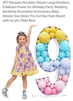 4ft Number 9 Balloon Frame