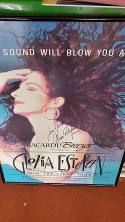 Rare...Signed Gloria Estephan Bacardi picture.