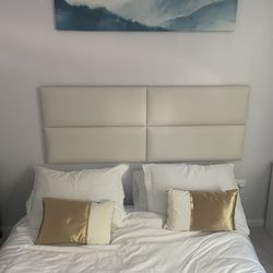 SELL Faux Leather Headboard - White