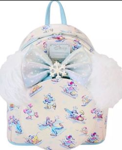 New Disney Loungefly Winter Wonderland Mini Backpack