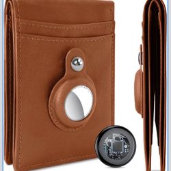 Air Tracker Tag 1-Pack (Brown), Tukio Bluetooth 5.3 Tracker Tag for Apple Find My App(iOS Only), Replaceable Battery, 100dB Alarm Sound, Item Locator 