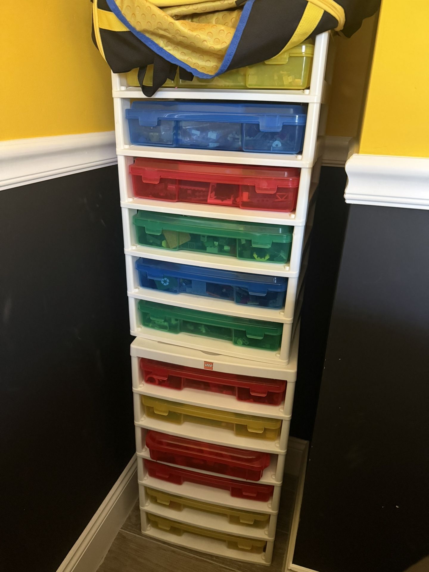 Lego IRIS 6 Drawer Storage Tower Organizer Bins