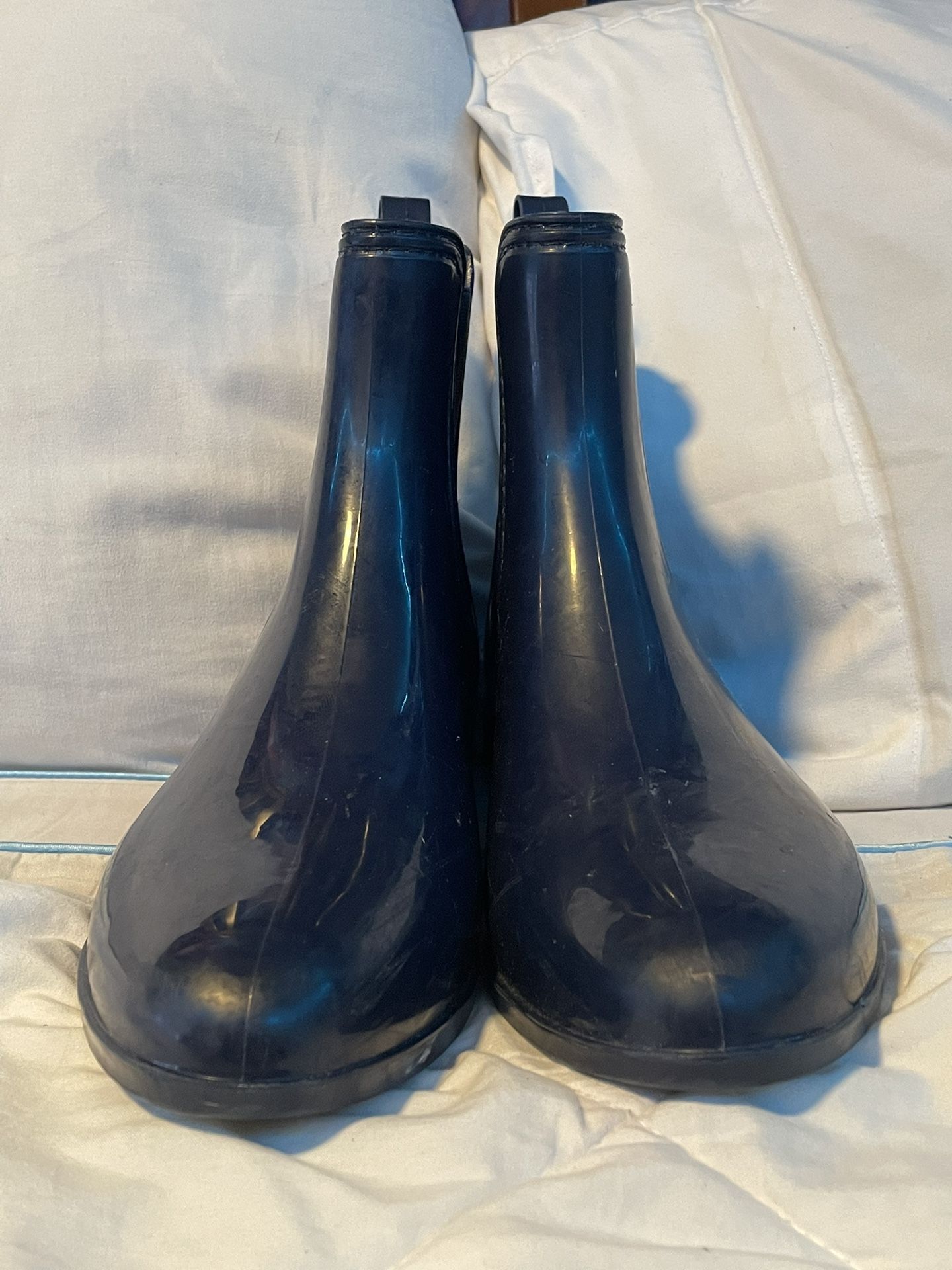 Silky Toes Women’s Ankle Rain Boots Size 40/XXL Dark Navy Blue