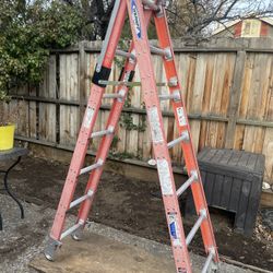 Werner Extension Ladder In Industrial Use 
