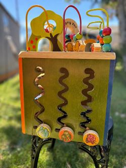 Zany Zoo Wooden Activity Cube – Toddler Learning Toy