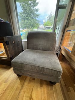 Grey accent chair