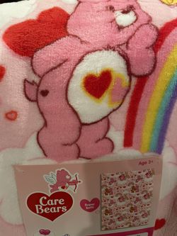 Care Bears Blanket Valentines Day 