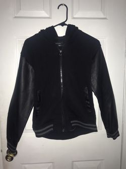 Black Leather Sweater
