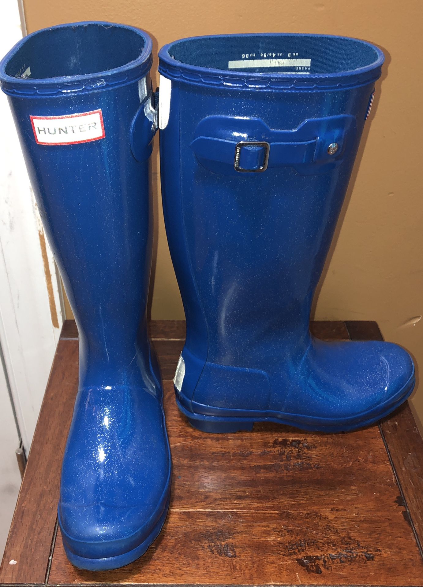 Hunter glitter rain boots