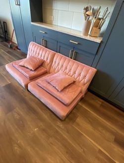 Pink Futon couch 