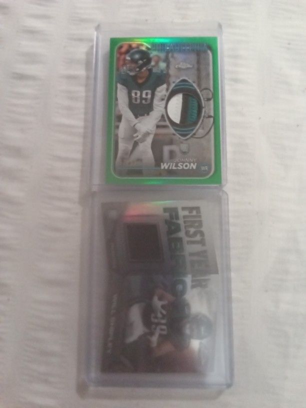 2 Card Topps Eagles Patches Lot.