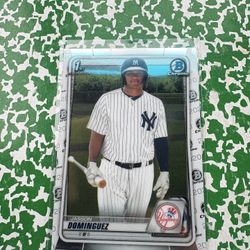 2020 Jasson Dominguez.  Bowman Chrome Rookie Card 