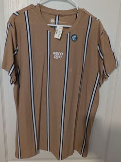 Aeropostale Aero NYC Striped T-Shirt Large