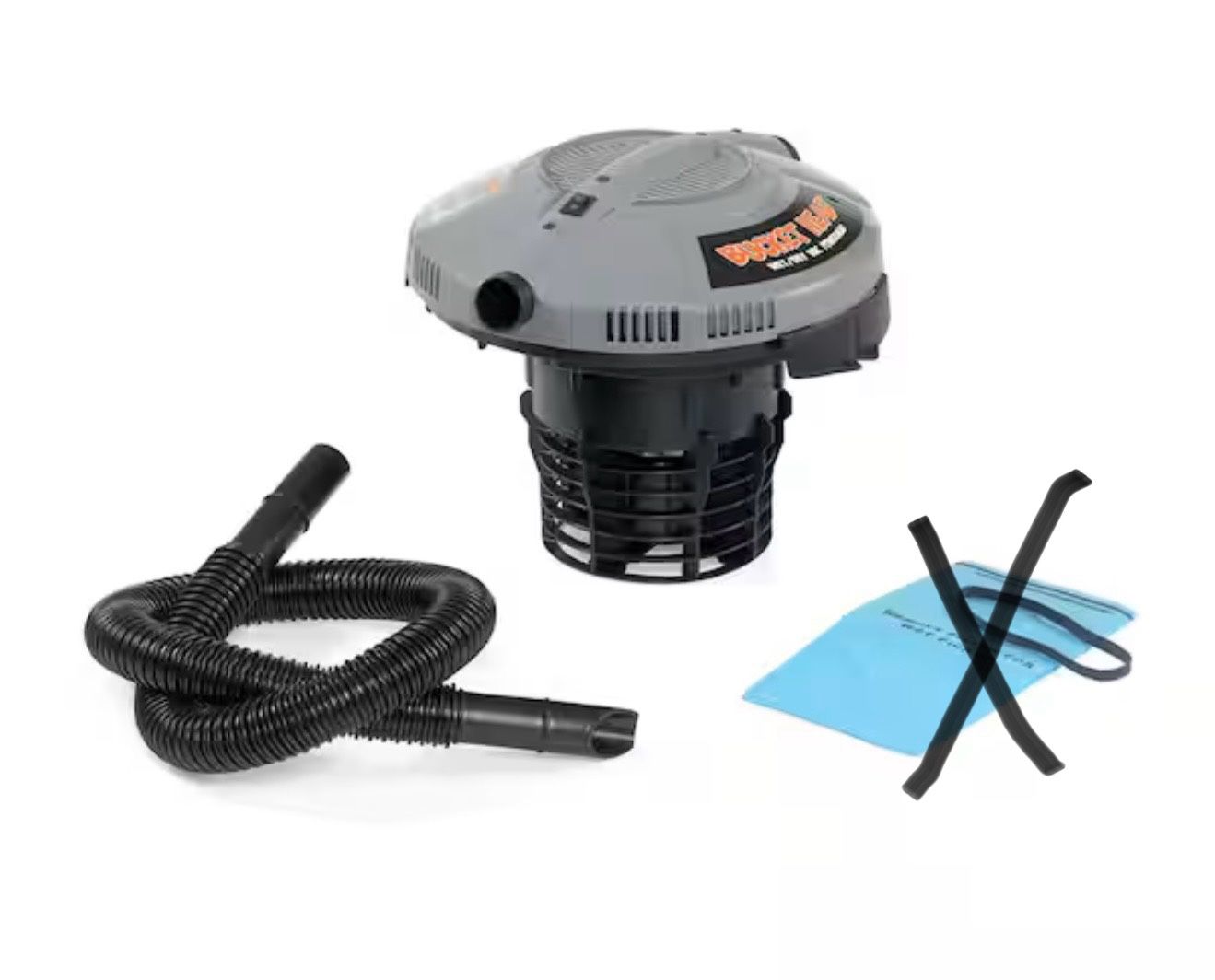 Bucket Head 5 Gal. 1.75 Peak HP Wet Dry Vac Powerhead Shop Vacuum with Filter, Hose (Compatible with 5 Gal. Homer Bucket) BH0100