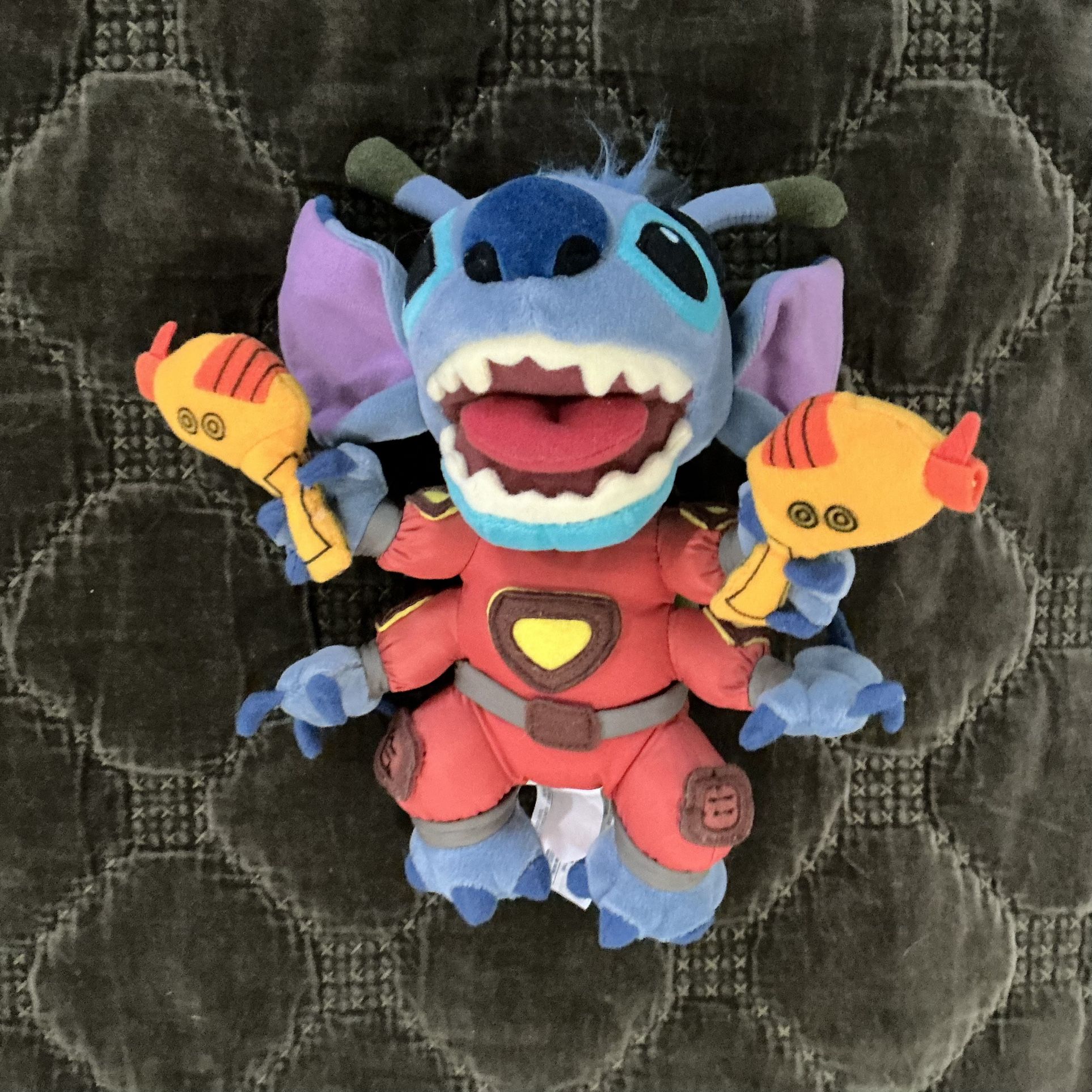 Stitch Alien Space Suit Plush Laser Gun 4 Arm 9” Lilo Disney Store