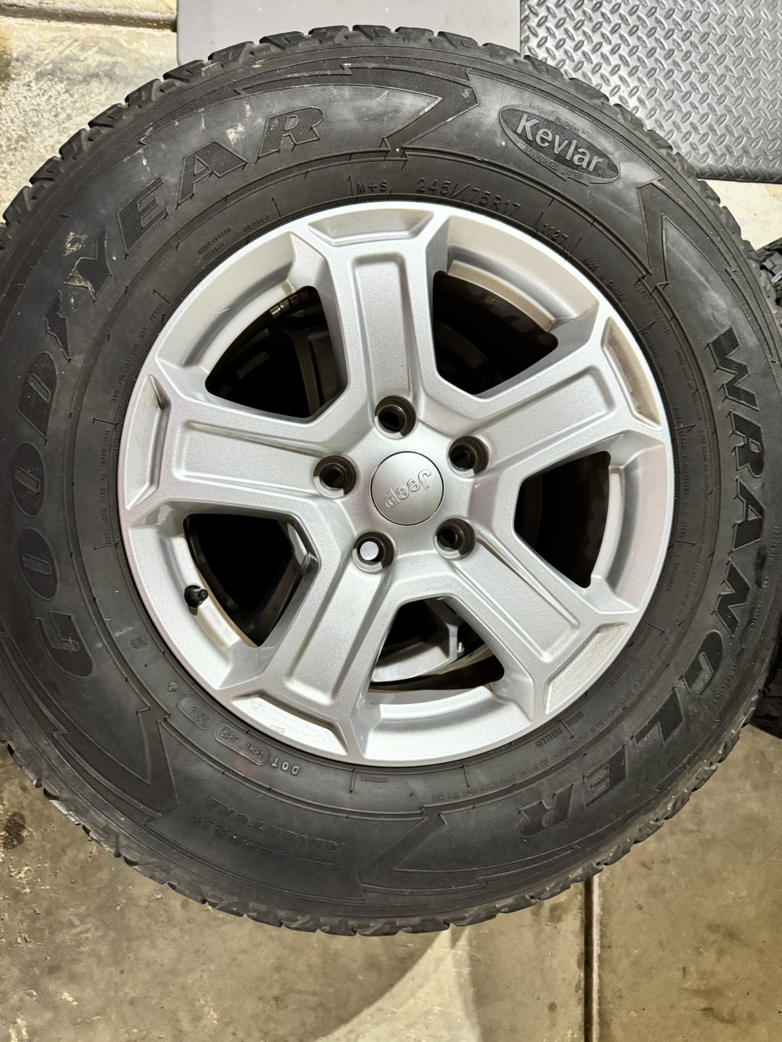 Goodyear Wrangler Tire with Jeep Rim