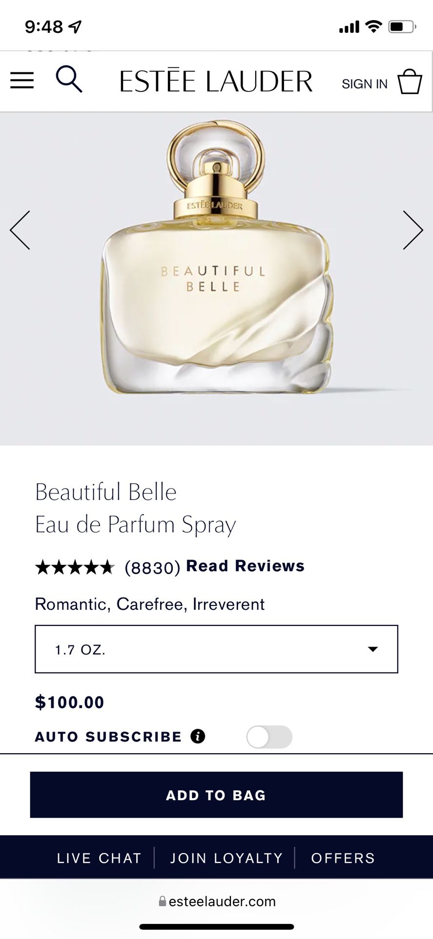 Estée Lauder Beautiful Belle Perfume