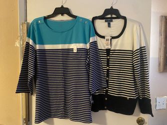 NEW 2X Striped Women’s Shirts: $30