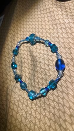 925 blue bead bracelet