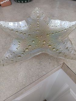 Starfish Shaped Glass Decorative Bowl