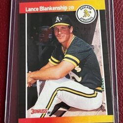 1989 Donruss Lance Blankenship Rookie Oakland Athletics #621 RJS