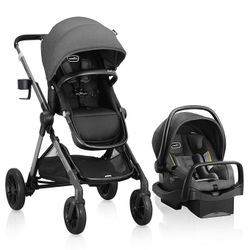 Evenflo Pivot Xpand Modular Travel System with LiteMax Infant Car Seat with Anti-Rebound Bar