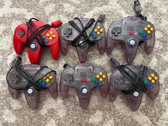 Nintendo 64 controllers red / atomic purple