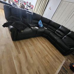 Leather Recliner Couch Electric 