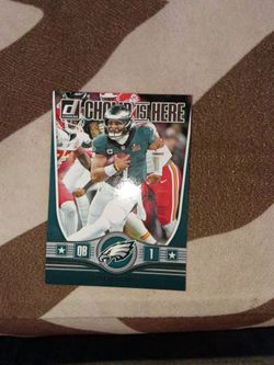 Jalen Hurts Donruss Champ Is Here Football Card