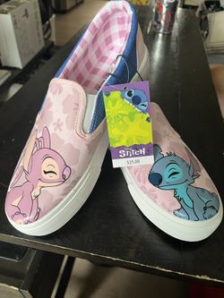 Disney Lilo And Stitch Low Top Slip On Sneaker Size 8