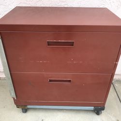Two Drawer Metal File Cabinet