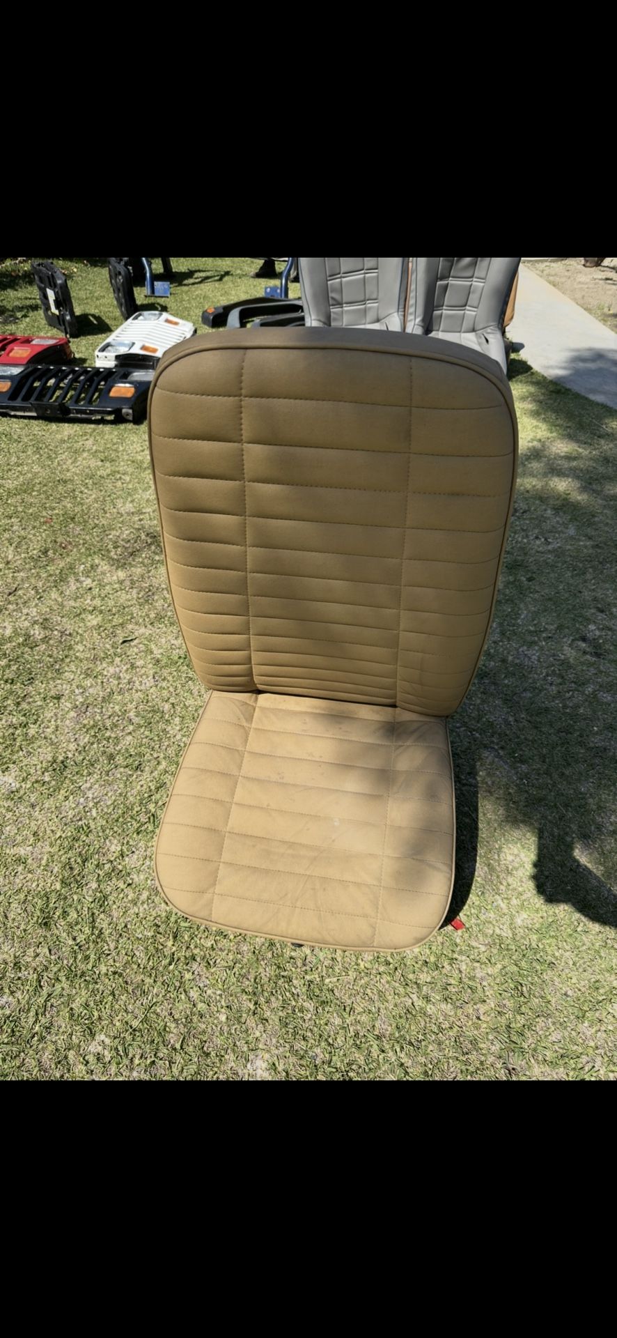 Jeep CJ Front Driver Seat Oem With Seat Bracket 1976-86