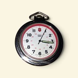 Vintage Swiss Army Pocket Watch – Military Dial + Engraved Back