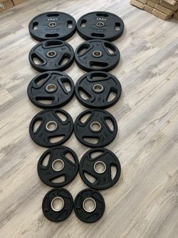Rubber Coated Plates Set 245 Lbs BRAND NEW IN BOX 📦 Weights Plates