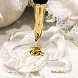 Wedding Ring Pillow And Pen Holder