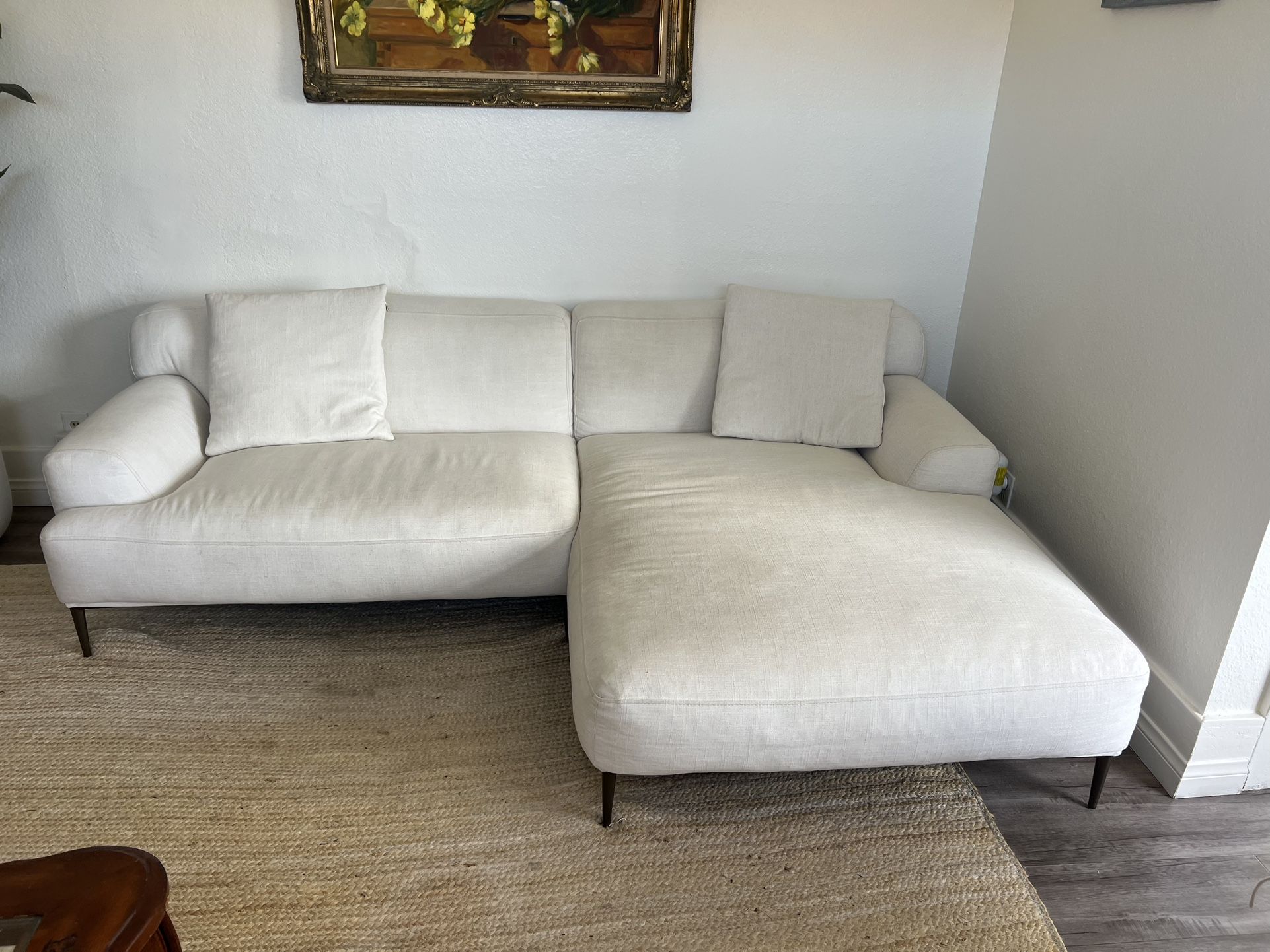 White Sectional Sofa Couch - Article