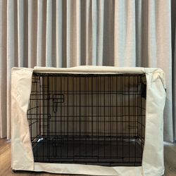 Dog Crate With Cover & Mat