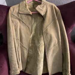 Leather Coat - Size: S/M