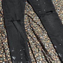 Black Purple Jeans Size 30