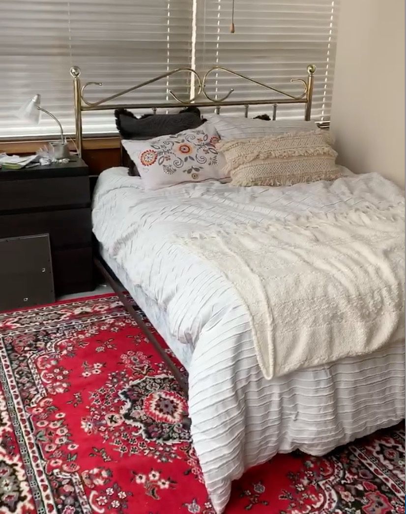 Full Size bed frame and box spring for sale