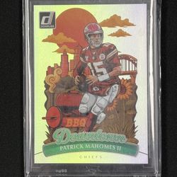 2025 Donruss Patrick Mahomes II Downtown BBQ Kansas City Chiefs #8 Case Hit SSP