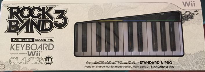 NEW Wii Rock Band 3 Wireless Keyboard Game Controller clavier keys piano in  Box