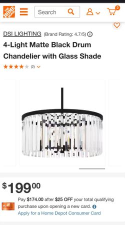 4 Light Chandlelier With Glass Shade